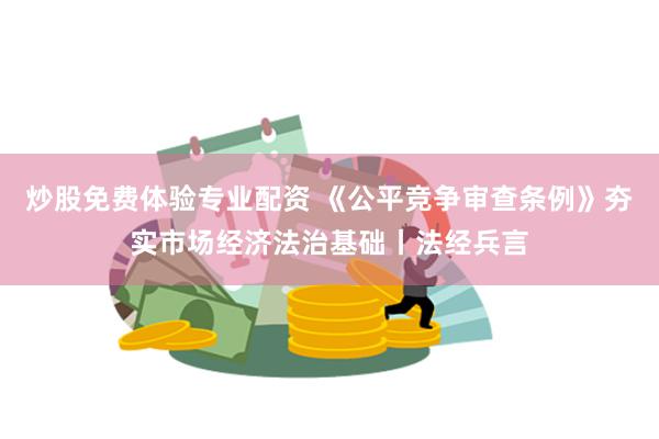 炒股免费体验专业配资 《公平竞争审查条例》夯实市场经济法治基础丨法经兵言